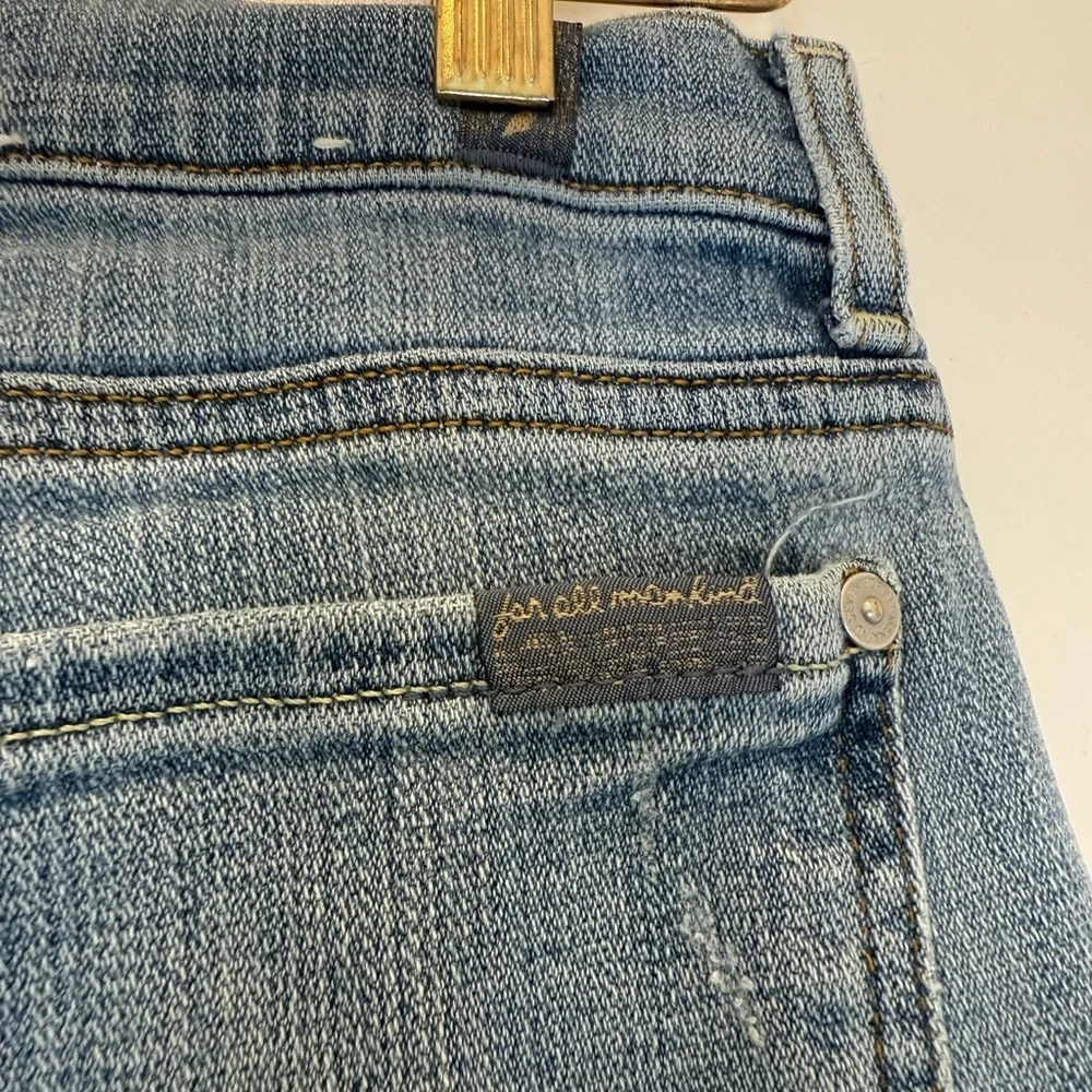 7 For All Mankind Josefina Boyfriend Light Blue Denim Jeans - Picture 9 of 9